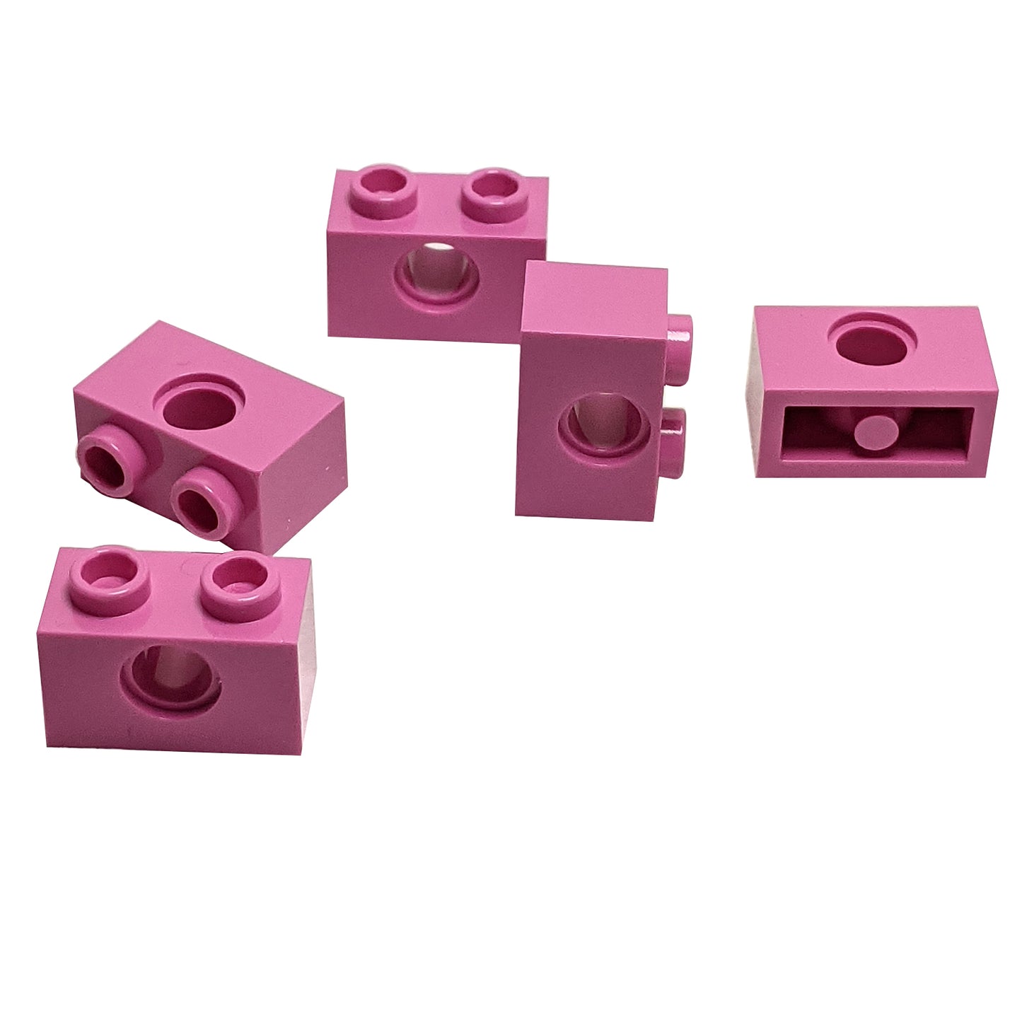 Dark pink LEGO® Technic brick 1 x 2 with hole (Part 3700) Technic beam brick element with pin hole