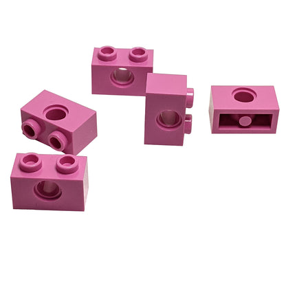 Dark pink LEGO® Technic brick 1 x 2 with hole (Part 3700) Technic beam brick element with pin hole