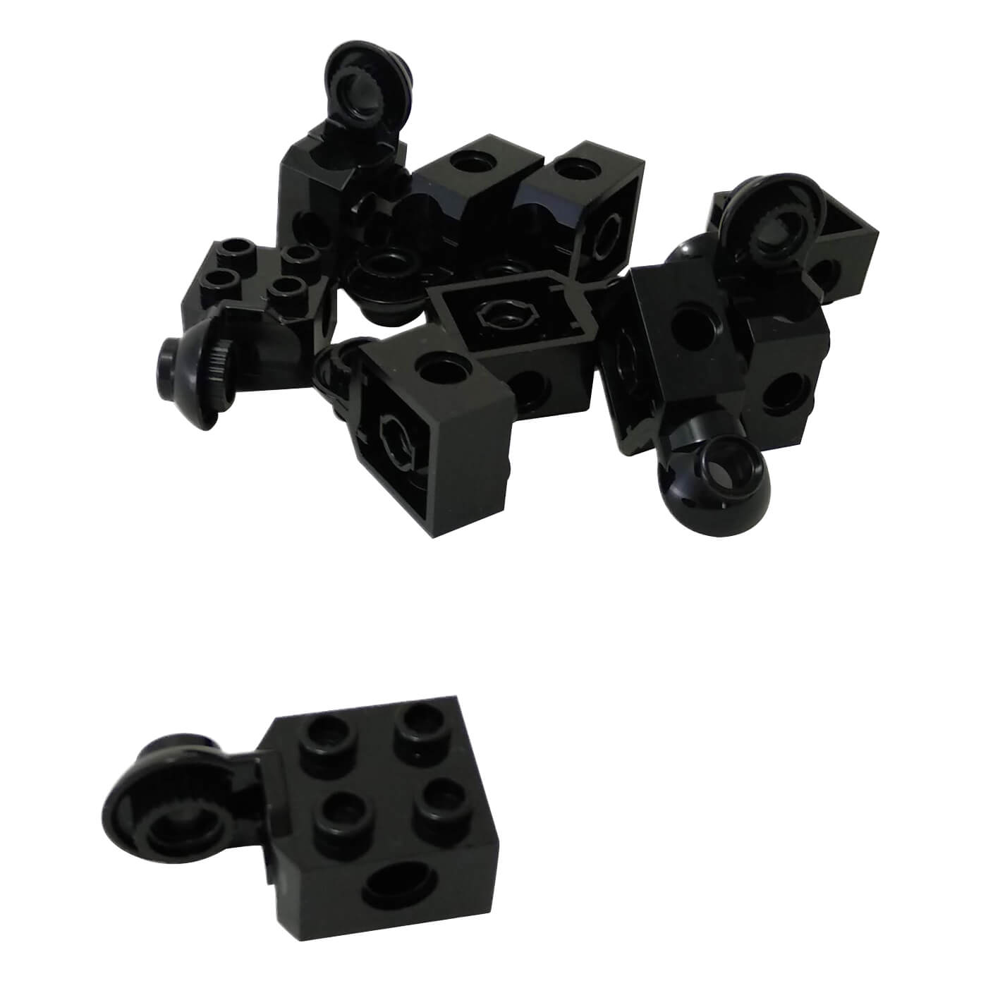 Technic Brick Modified 2 x 2 with Rotation Joint Ball Half Vertical 48171 in black