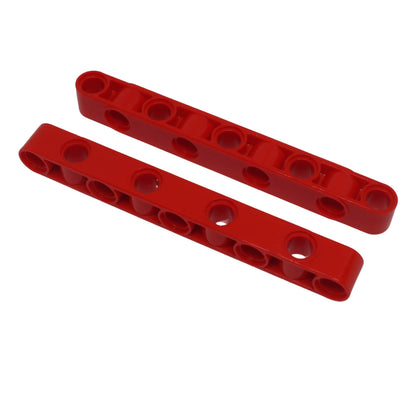 LEGO Technic Liftarm 1 x 9 with perpendicular holes part 6612 red