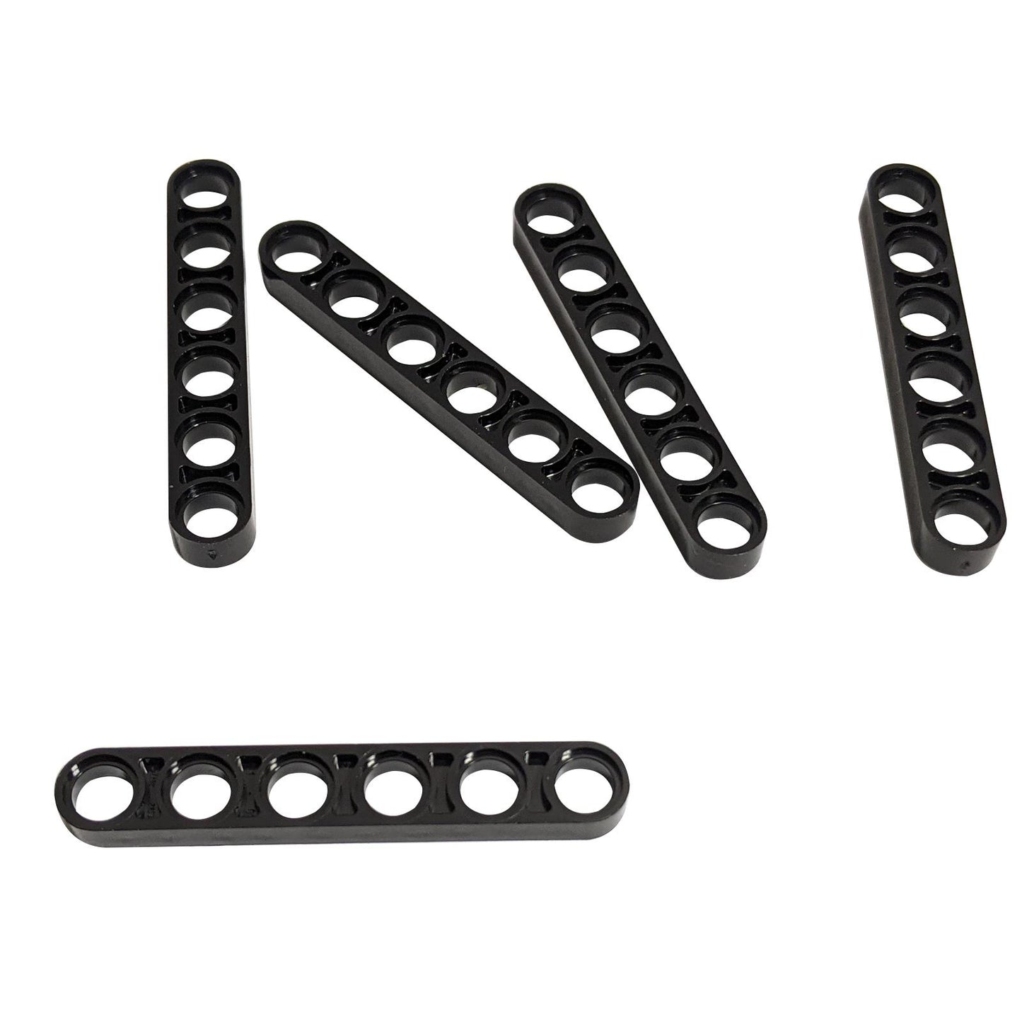 LEGO Technic liftarm thin 1 x 6 beam with circular pin holes in black part 32063
