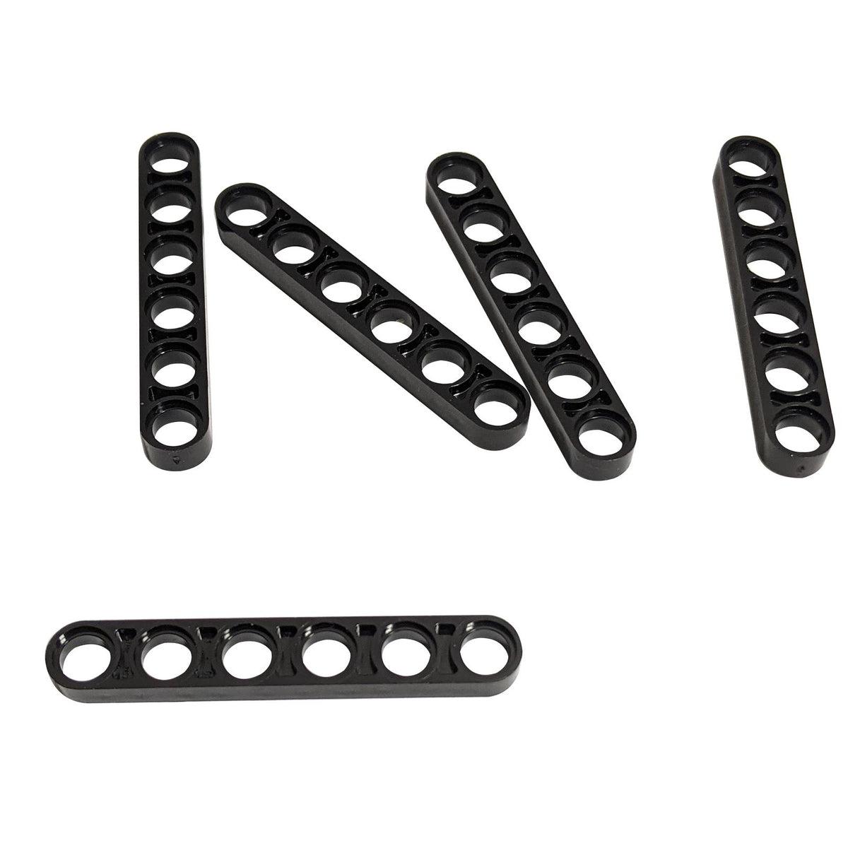 LEGO Technic liftarm thin 1 x 6 beam with circular pin holes in black part 32063