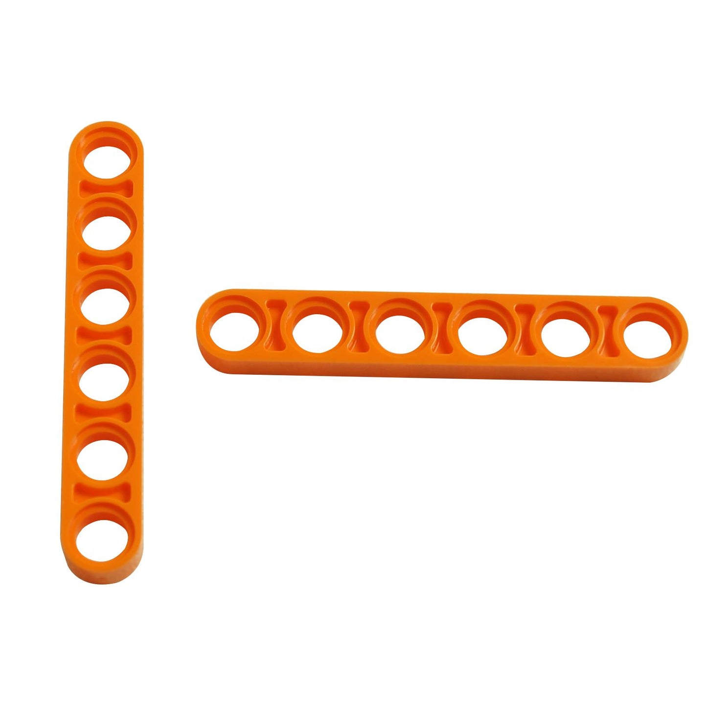 LEGO Technic liftarm thin 1 x 6 beam with circular pin holes in orange part 32063