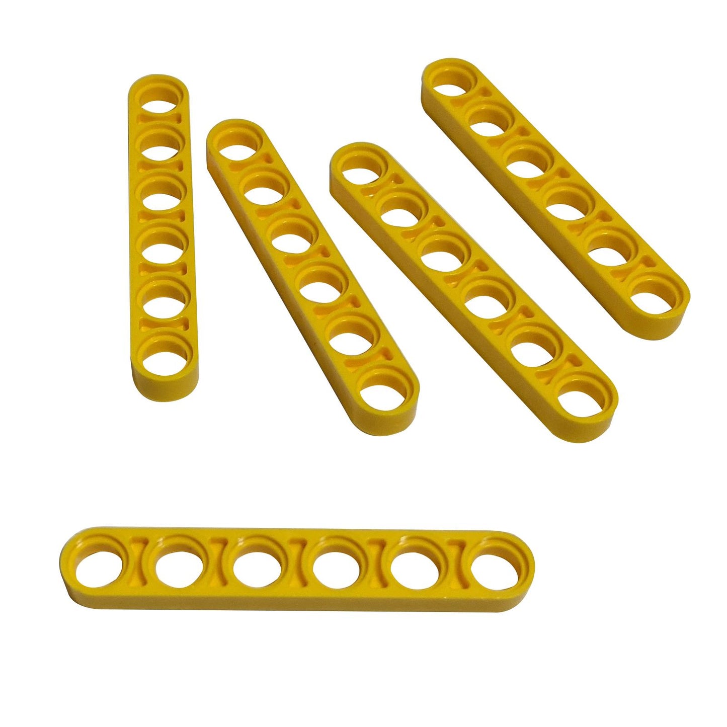 LEGO Technic liftarm thin 1 x 6 beam with circular pin holes in yellow part 32063