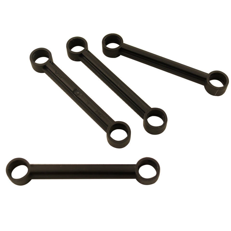 Black LEGO® Technic Link 1 x 6 without Stoppers (Part 2739a) chain link connector piece used in Technic chain and mechanical builds