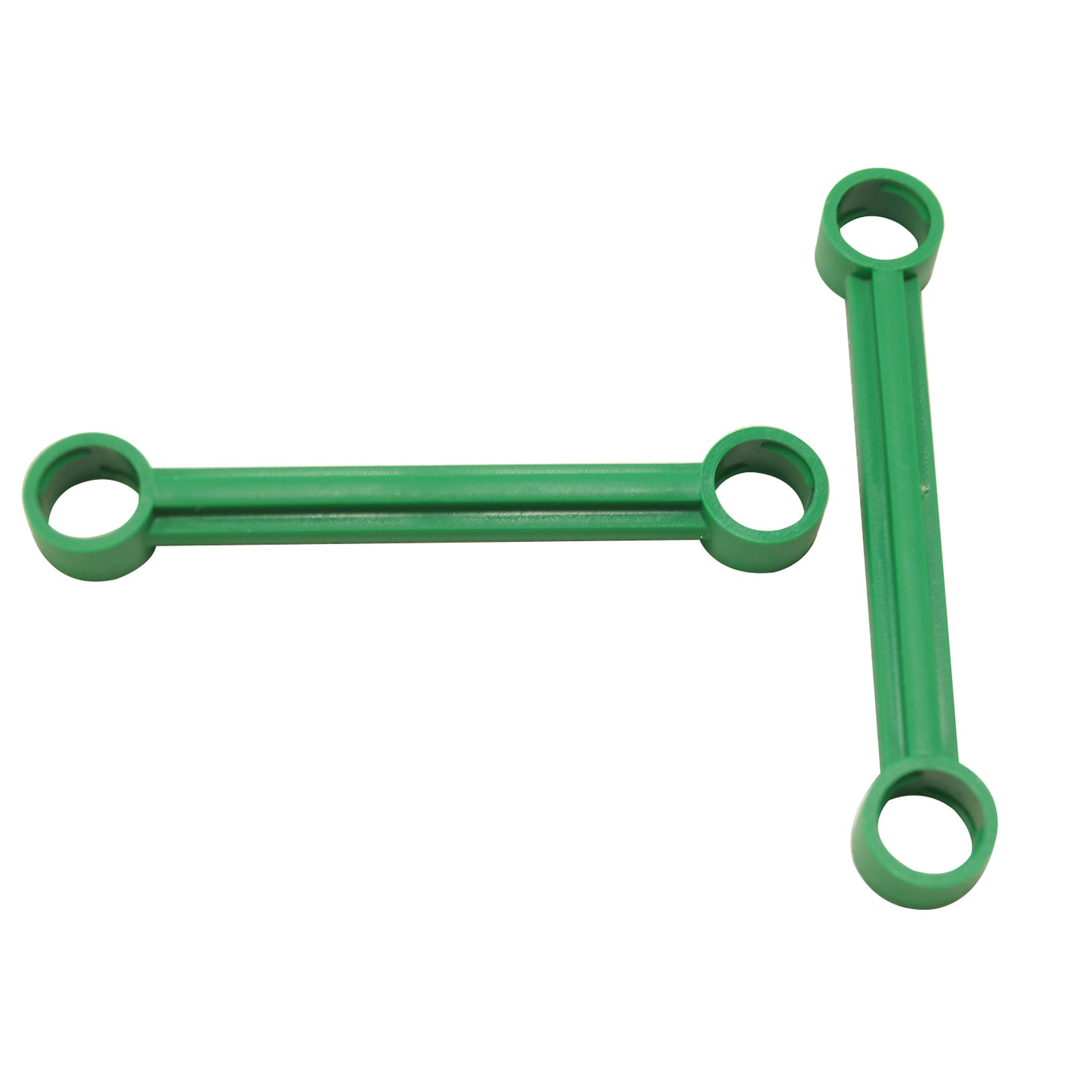Green LEGO® Technic Link 1 x 6 without Stoppers (Part 2739a) chain link connector piece used in Technic chain and mechanical builds