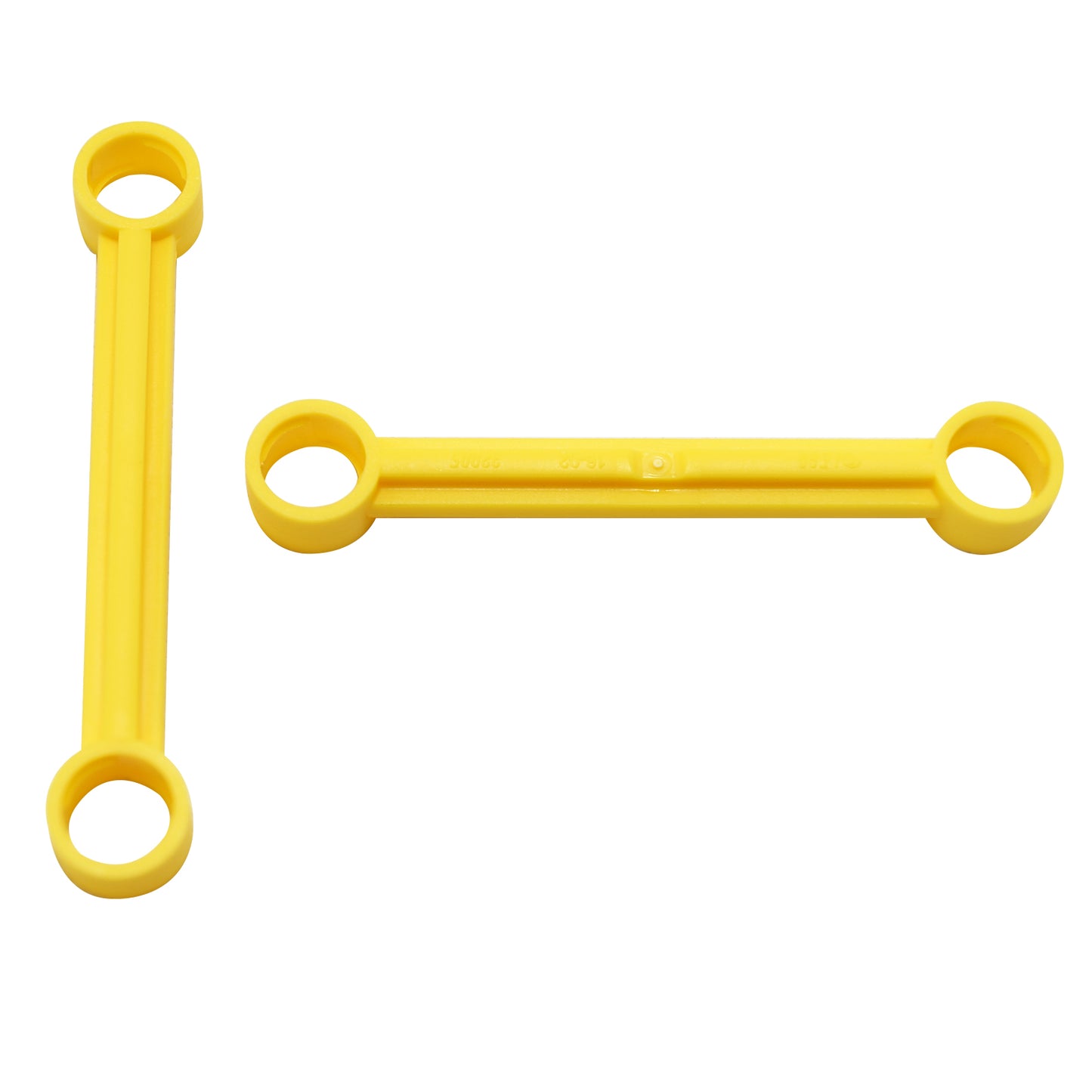 Yellow LEGO® Technic Link 1 x 6 without Stoppers (Part 2739a) chain link connector piece used in Technic chain and mechanical builds
