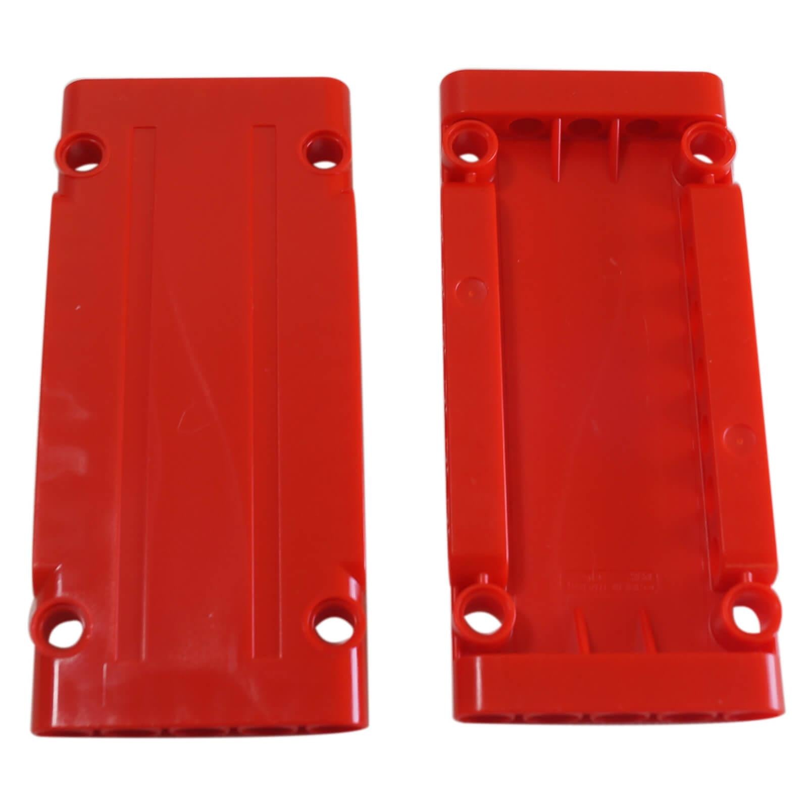 Rojo Placa de panel Technic 5x11x1, pieza 64782, panel estructural plano utilizado para carrocerías y ensamblajes técnicos
