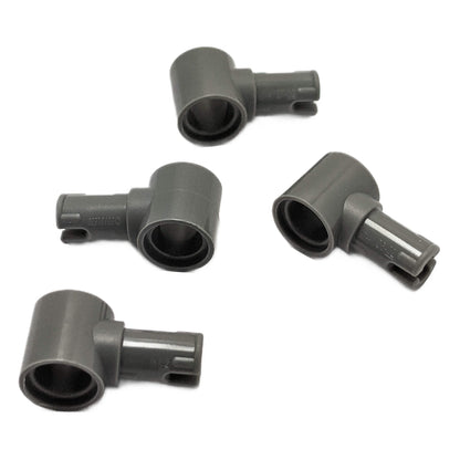 LEGO® Technic pin with friction ridges lengthwise and pin hole 15100 in dark bluish gray, used for secure Technic connections
