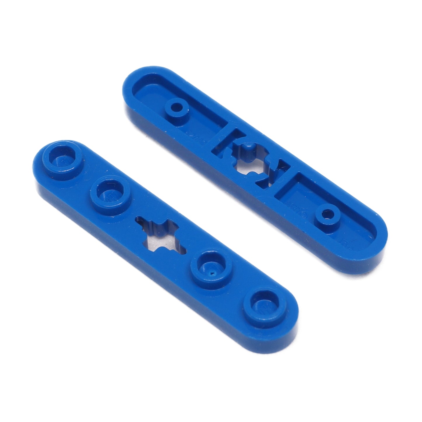 technic plate 1 x 5 smooth ends 4 studs center axle hole blue building part
