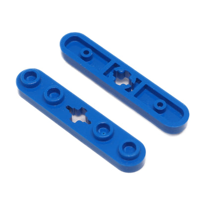technic plate 1 x 5 smooth ends 4 studs center axle hole blue building part
