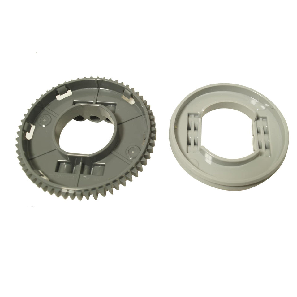 Ensamblaje de plato giratorio LEGO Technic de 60 dientes con parte superior gris azulado oscuro y dientes rectos (Parte 18939c05).