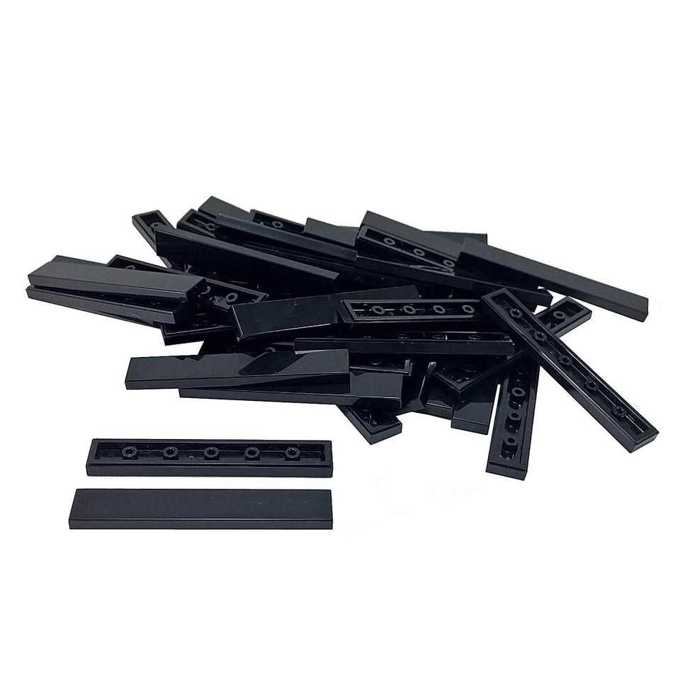 LEGO® tile 1 x 6 6636 in black, smooth flat tile for clean surfaces and detailing
