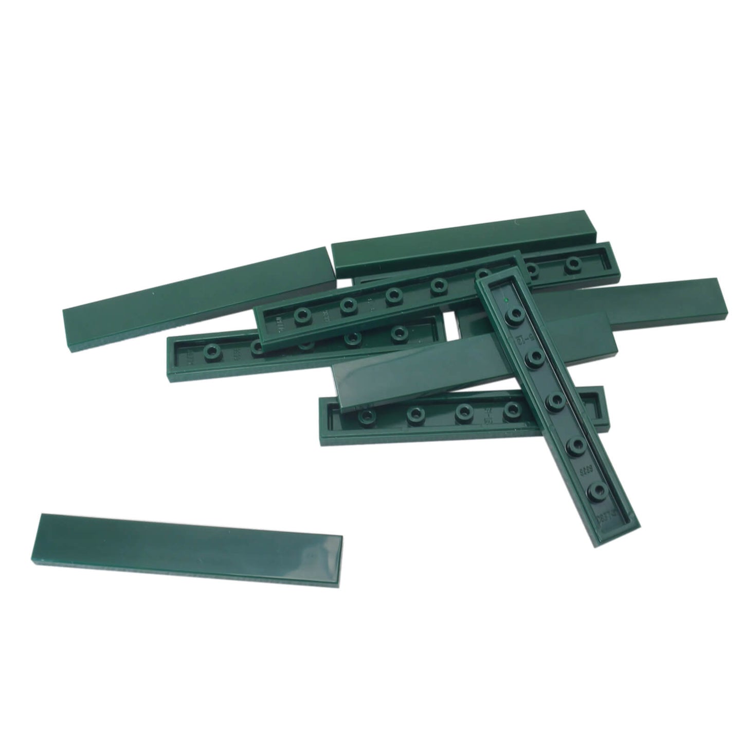 LEGO® tile 1 x 6 6636 in dark green, smooth flat tile for clean surfaces and detailing
