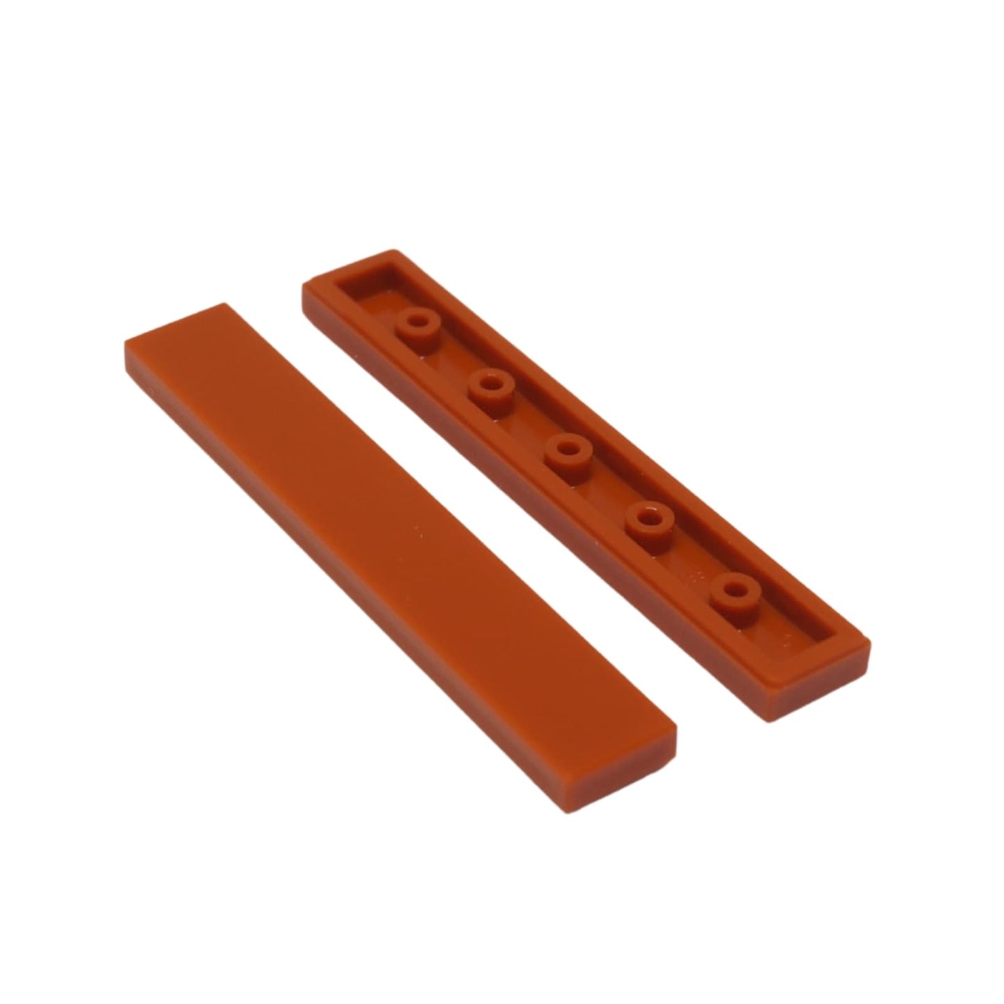 LEGO® tile 1 x 6 6636 in dark orange, smooth flat tile for clean surfaces and detailing
