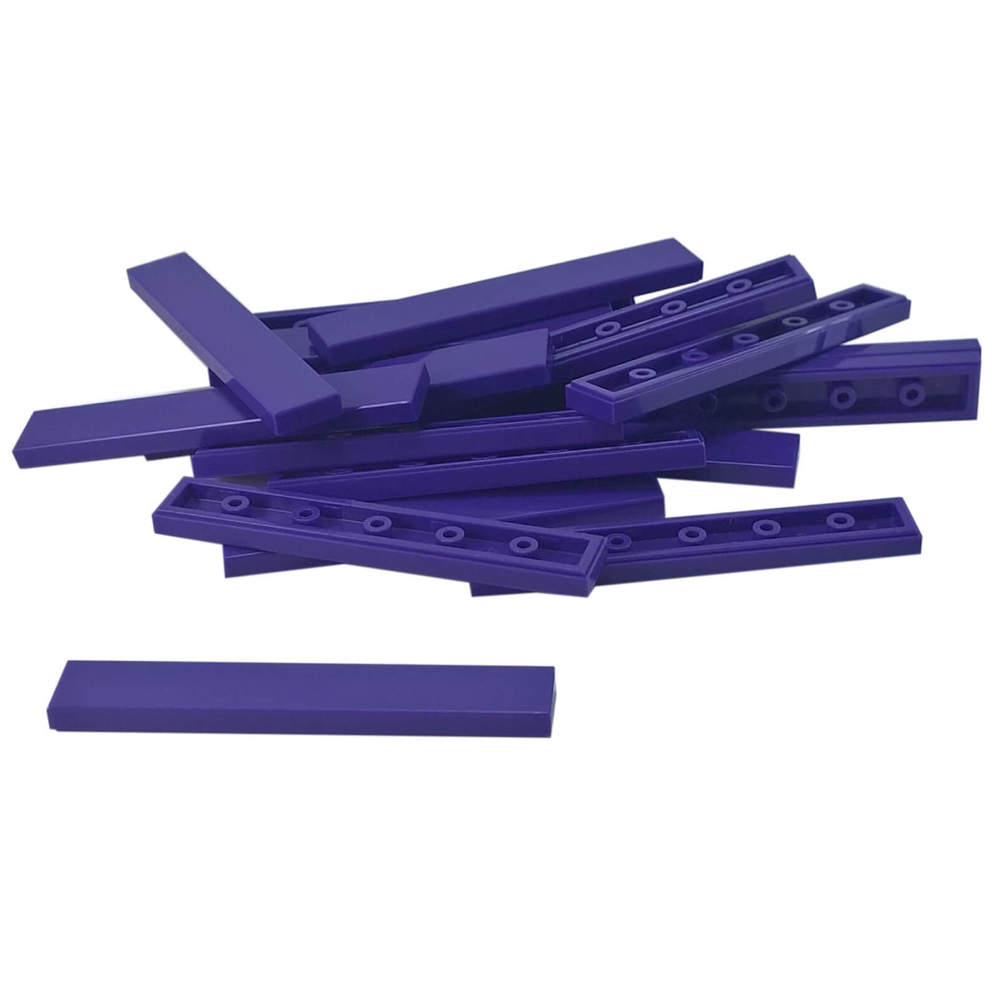 LEGO® tile 1 x 6 6636 in dark purple, smooth flat tile for clean surfaces and detailing
