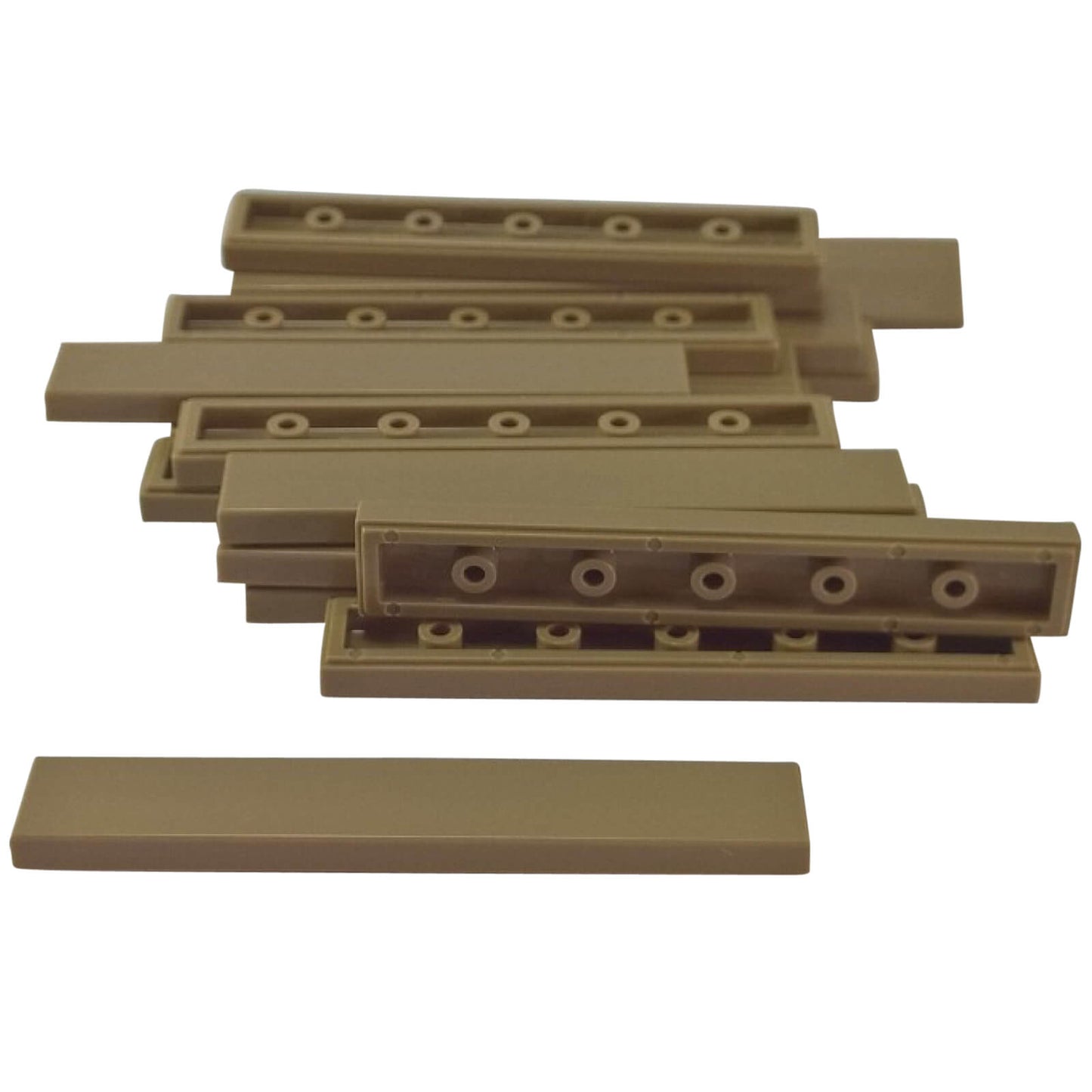 LEGO® tile 1 x 6 6636 in dark tan, smooth flat tile for clean surfaces and detailing
