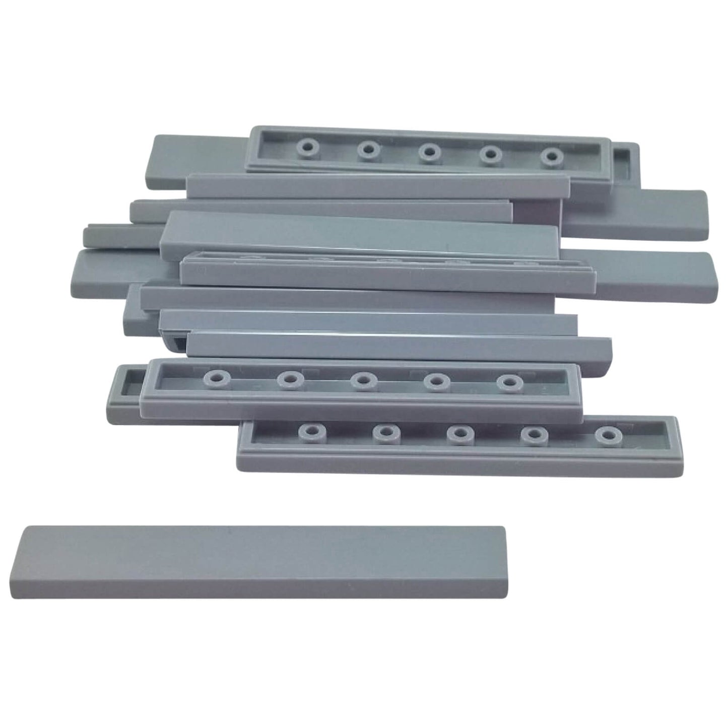 LEGO® tile 1 x 6 6636 in light bluish gray, smooth flat tile for clean surfaces and detailing
