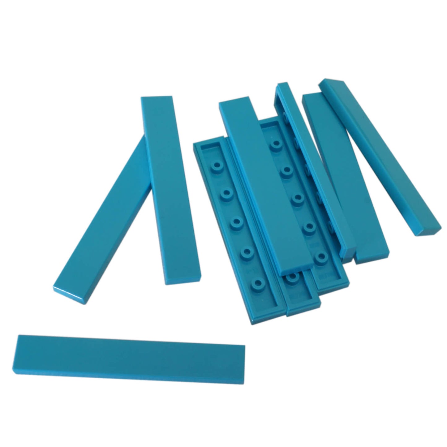 LEGO® tile 1 x 6 6636 in medium azure, smooth flat tile for clean surfaces and detailing
