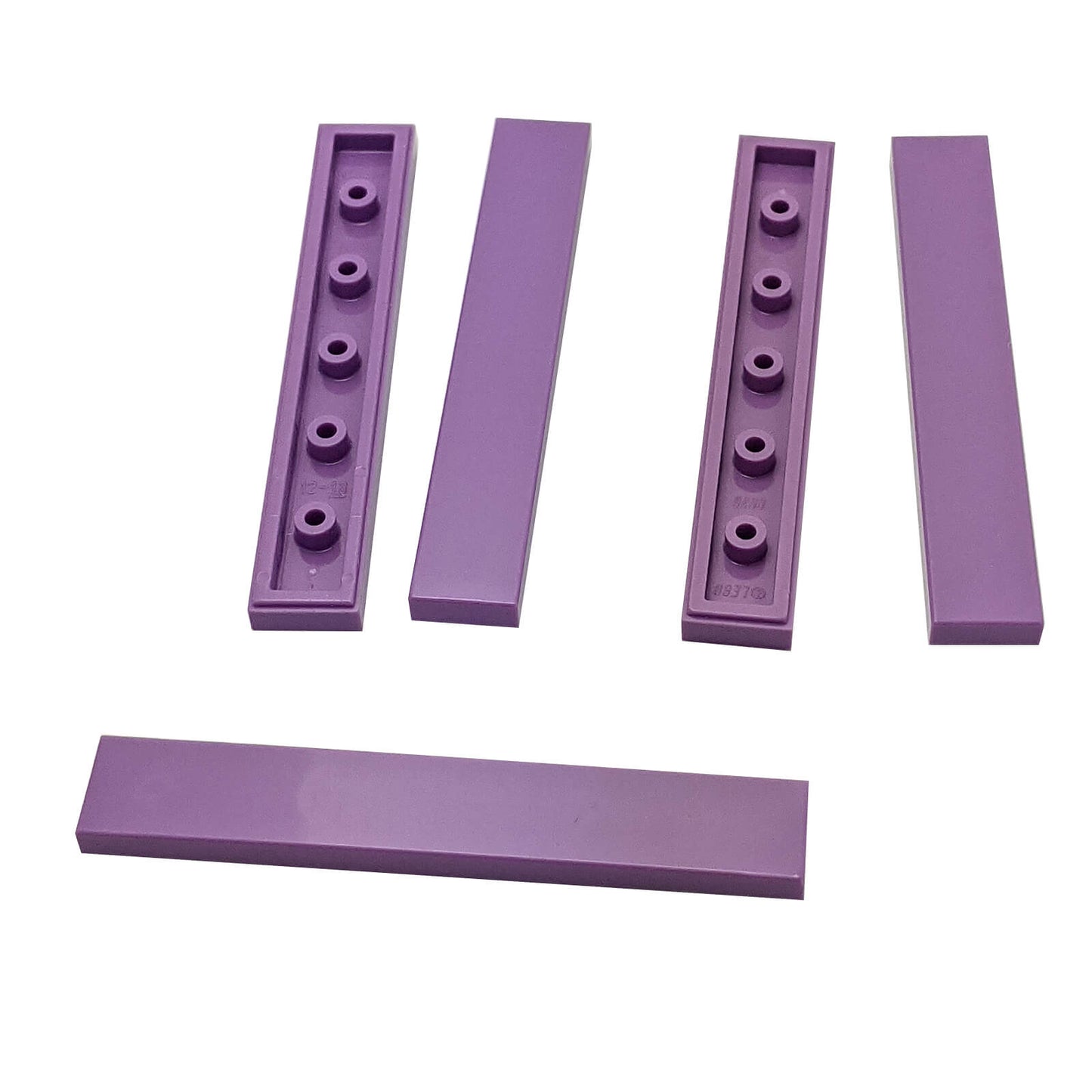 LEGO® tile 1 x 6 6636 in medium lavender, smooth flat tile for clean surfaces and detailing
