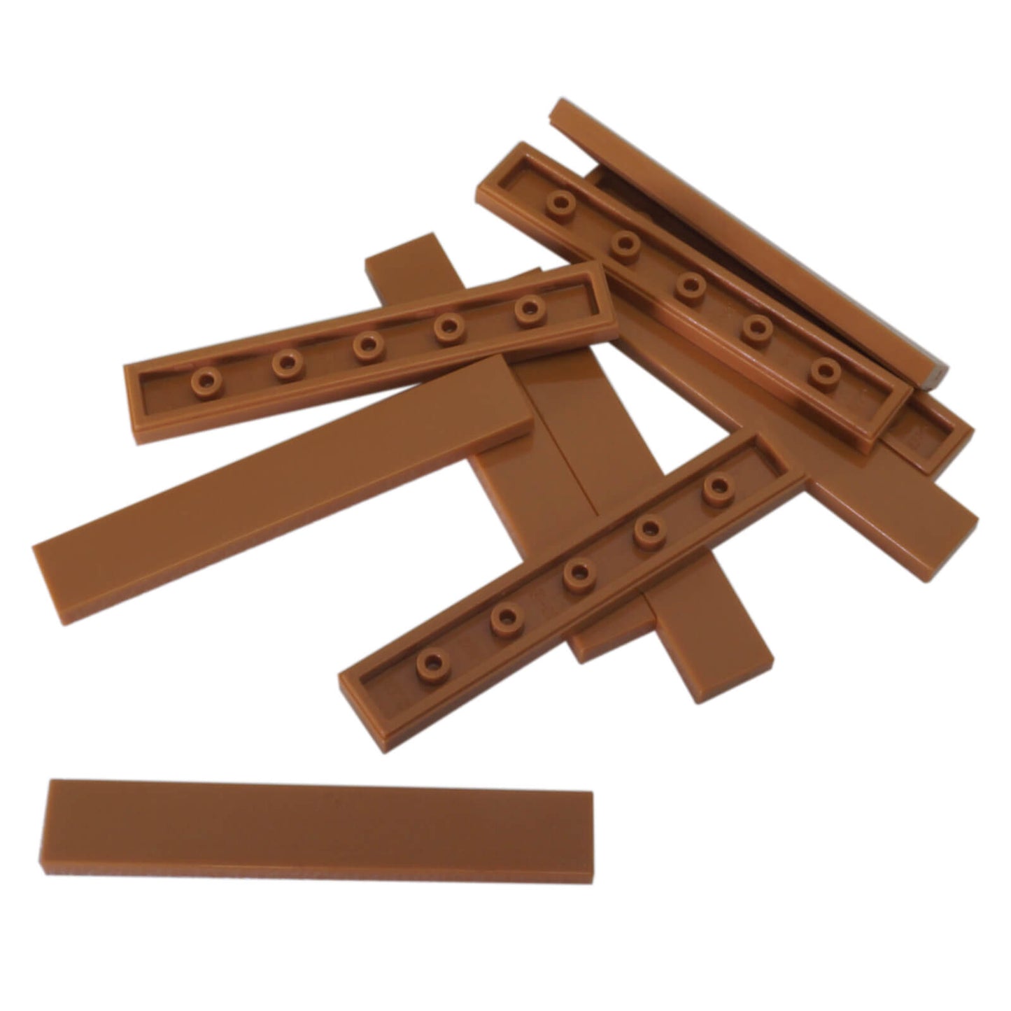 LEGO® tile 1 x 6 6636 in medium nougat, smooth flat tile for clean surfaces and detailing
