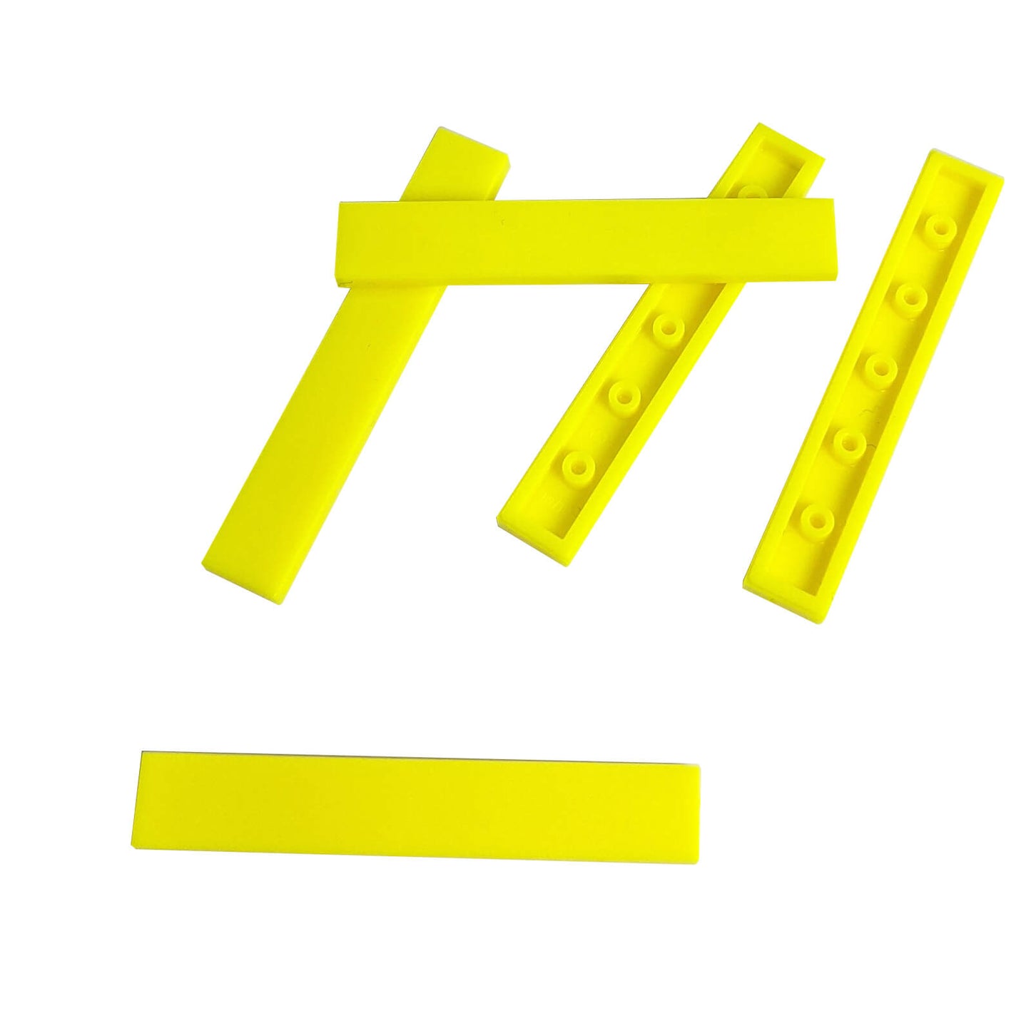 LEGO® tile 1 x 6 6636 in neon yellow, smooth flat tile for bright accents and detailing
