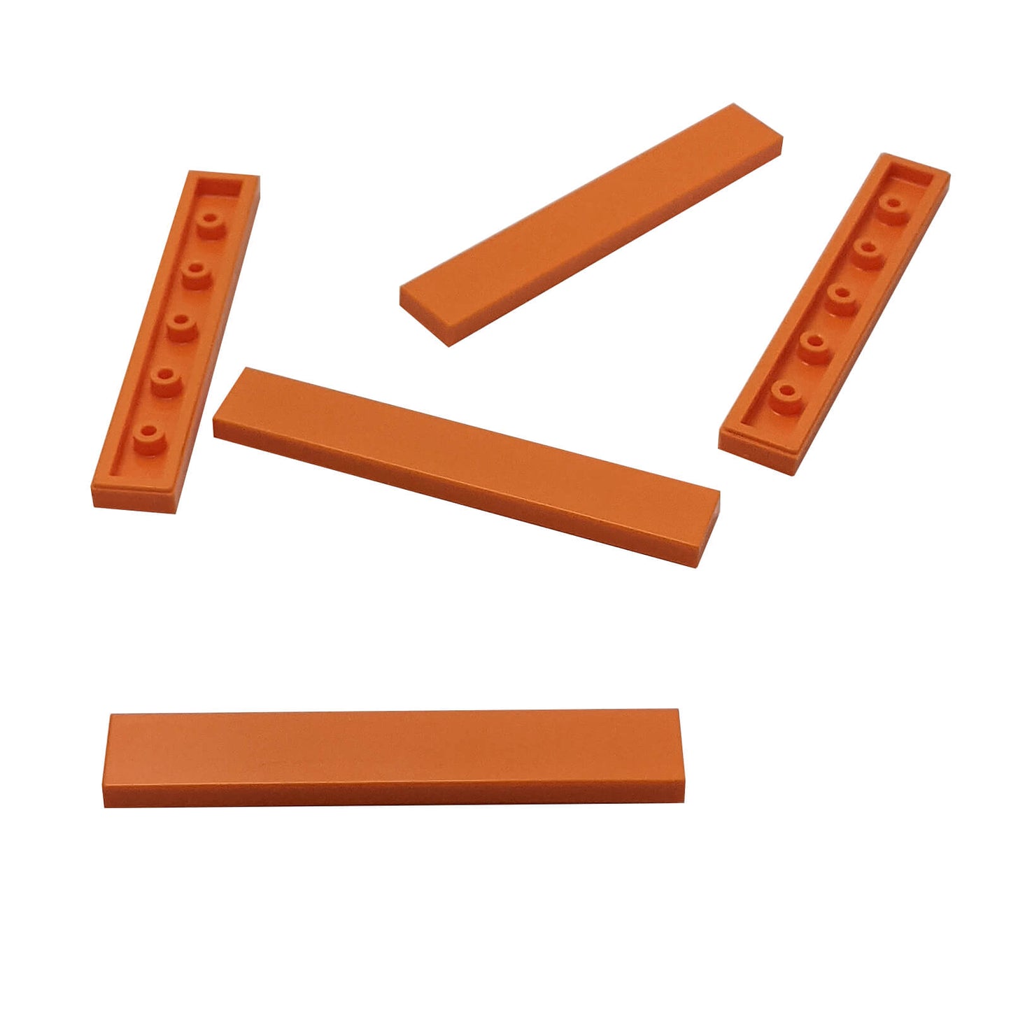 LEGO® tile 1 x 6 6636 in orange, smooth flat tile for clean surfaces and detailing
