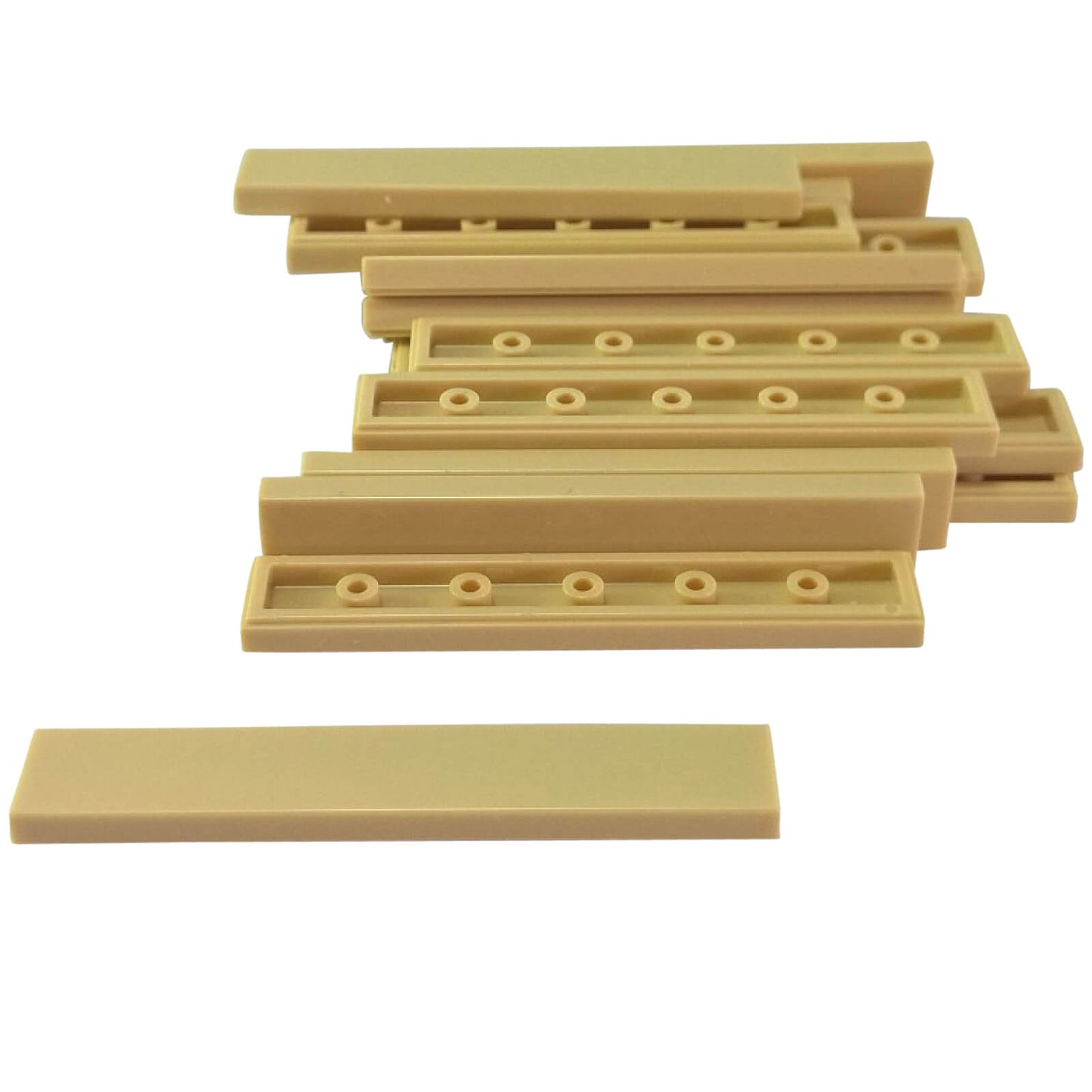 LEGO® tile 1 x 6 6636 in tan, smooth flat tile for clean surfaces and detailing
