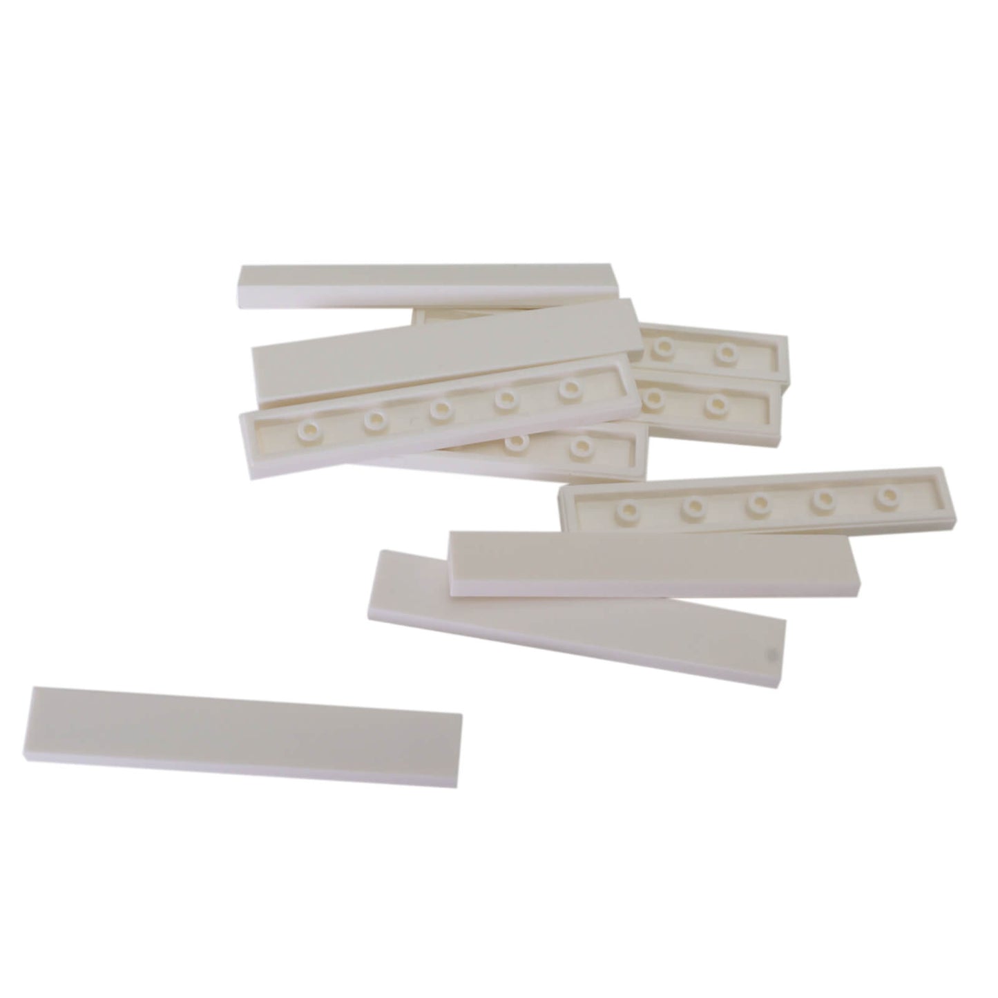 LEGO® tile 1 x 6 6636 in white, smooth flat tile for clean surfaces and detailing
