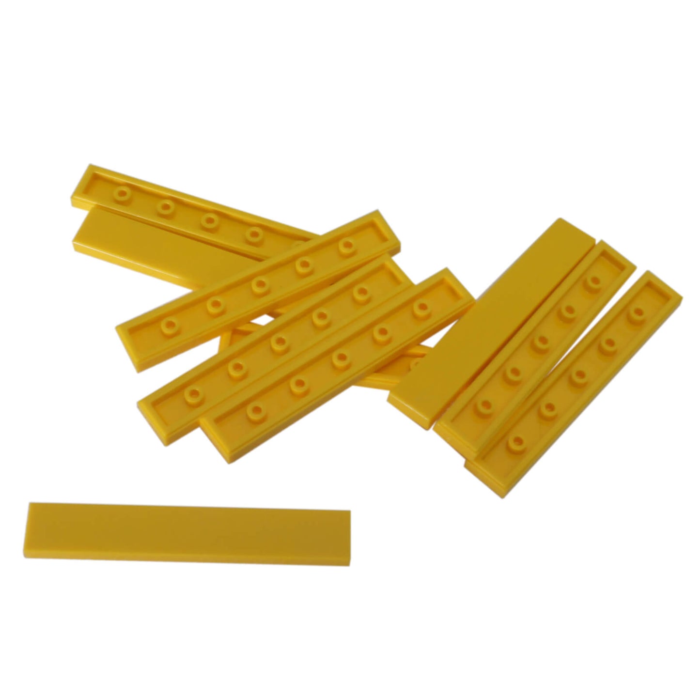 LEGO® tile 1 x 6 6636 in yellow, smooth flat tile for clean surfaces and detailing
