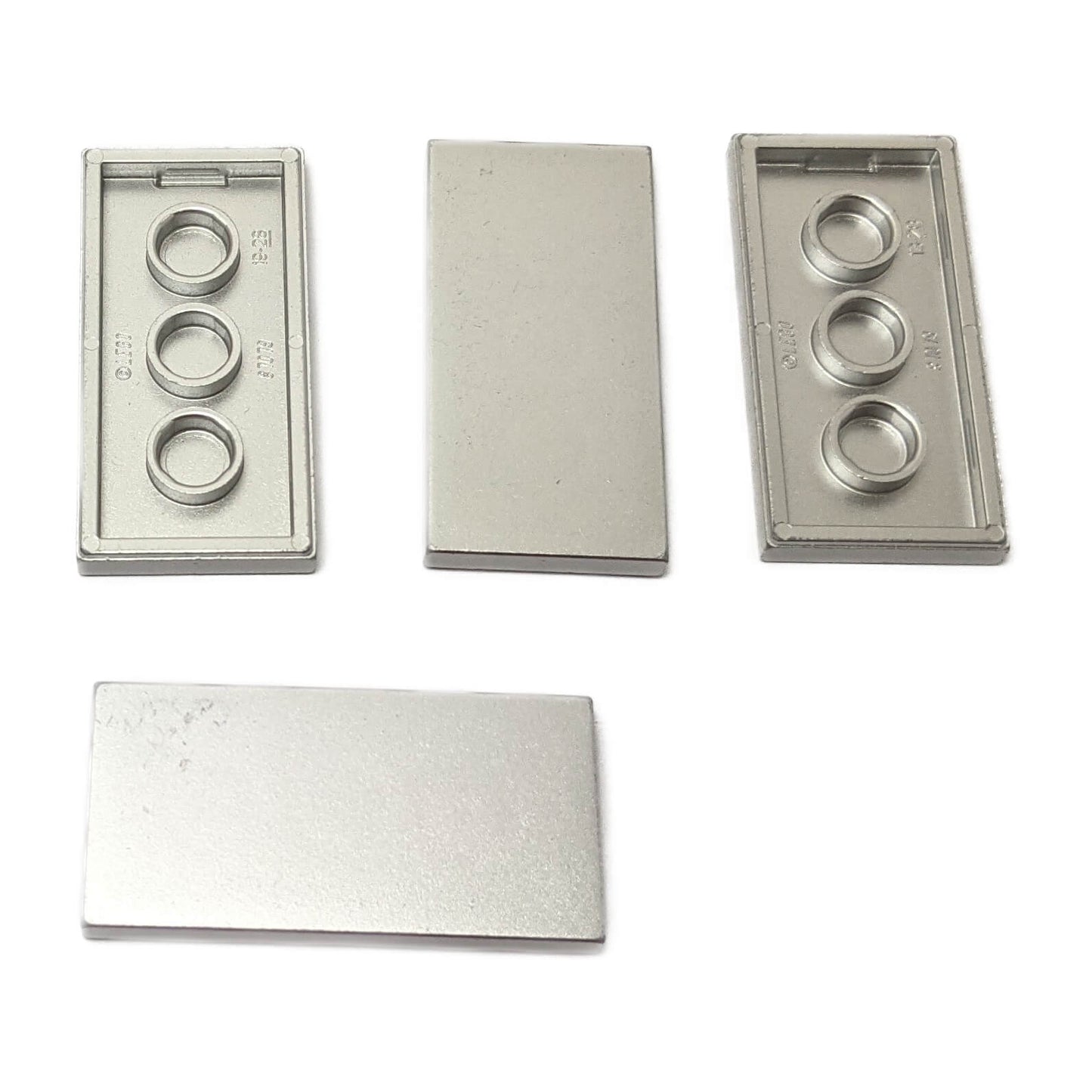 LEGO® Tile 2 x 4 part 87079 metallic silver
