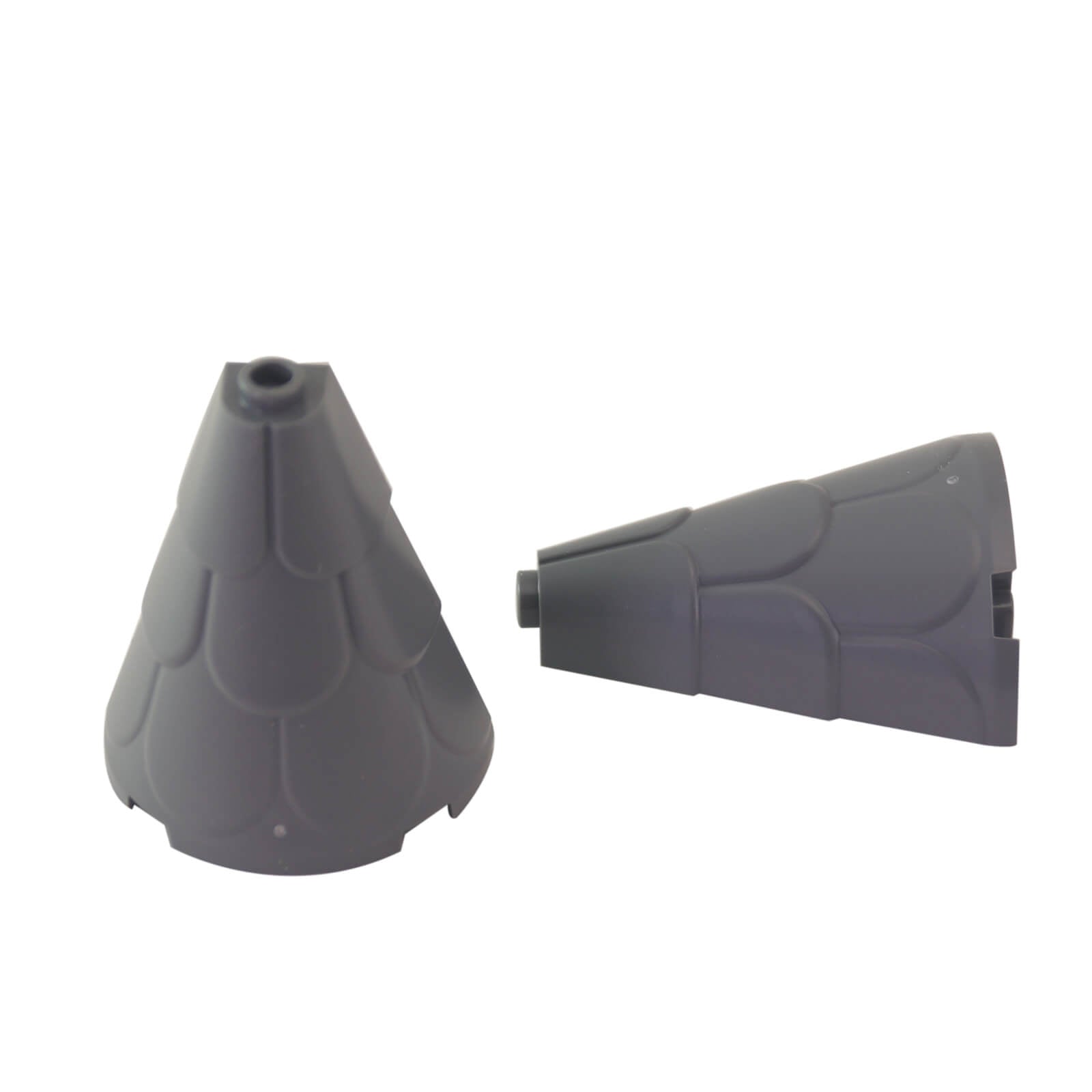 LEGO tower roof 2 x 4 x 4 half cone shaped piece with roof tile texture in dark bluish gray part 35563