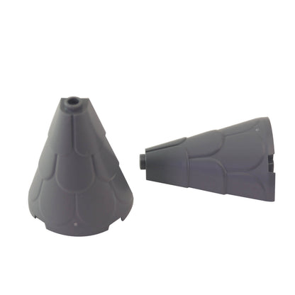 LEGO tower roof 2 x 4 x 4 half cone shaped piece with roof tile texture in dark bluish gray part 35563