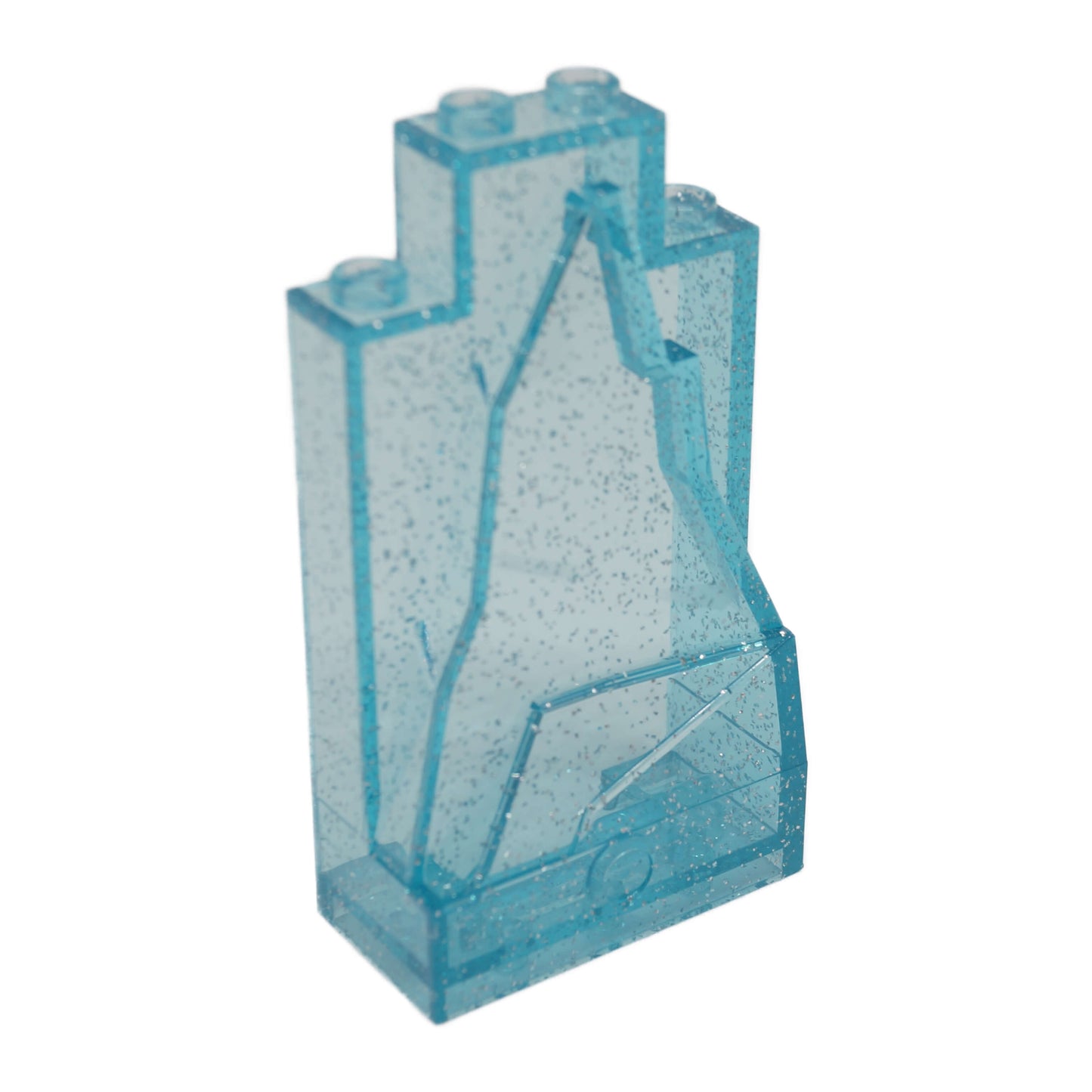 Trans light blue glitter rock panel 2 x 4 x 6 for LEGO® terrain, crystal, and landscape builds
