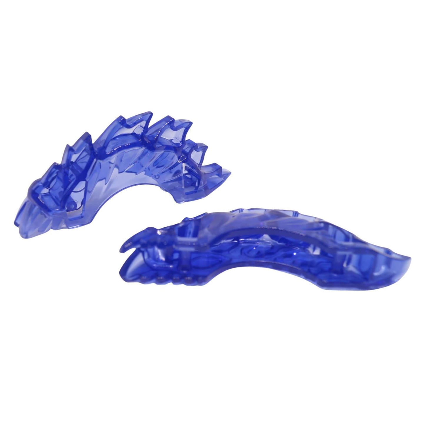Transparent purple power burst effect piece with monster head and jagged energy spines
