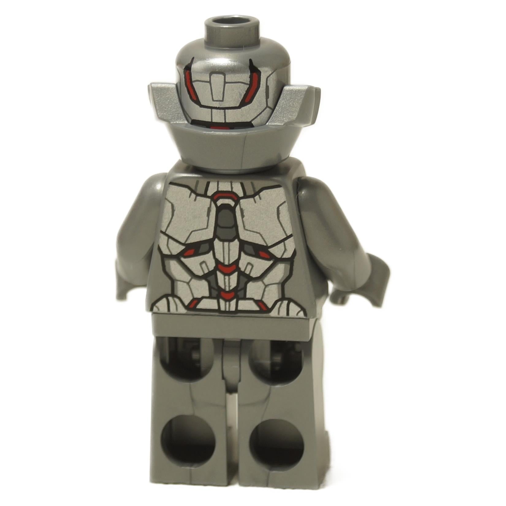 LEGO® Ultron minifigure sh1009 back view with printed mechanical armor details close-up