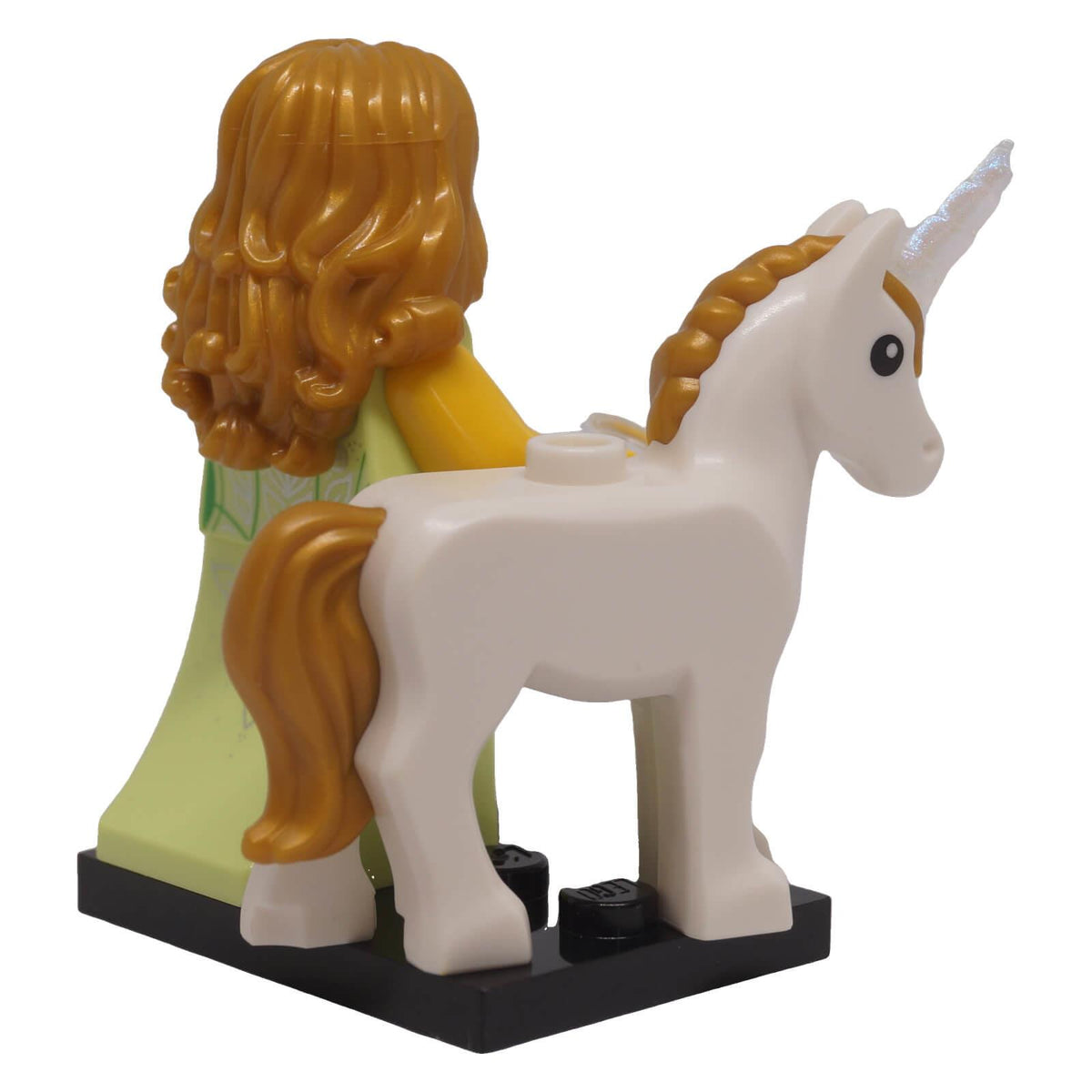 LEGO Unicorn Elf Series 29 and white unicorn viewed from the rear side