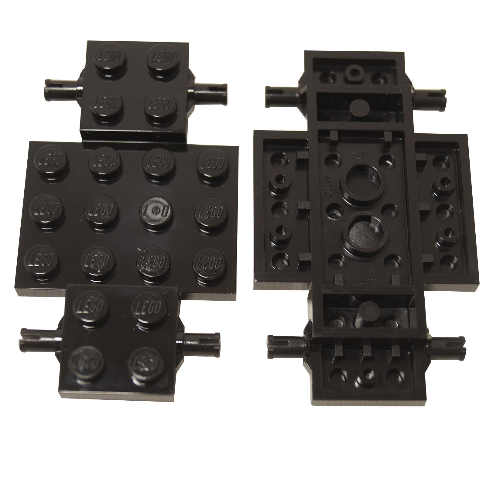 Black vehicle base piece 4 x 7 x 2/3 for building small LEGO® cars and vehicles
