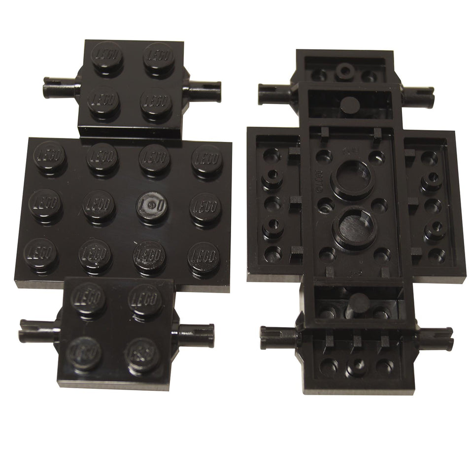 Black vehicle base piece 4 x 7 x 2/3 for building small LEGO® cars and vehicles
