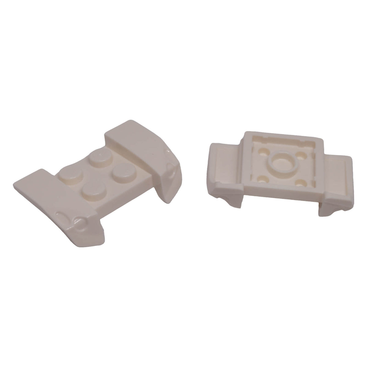 LEGO® Vehicle Mudguard 2 x 4 with Headlights Overhang 44674 top and underside views