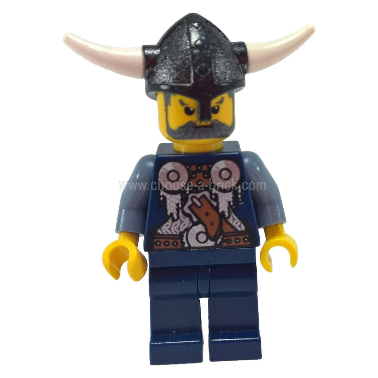 Viking Albastru Pion de Șah - Coarne Lipite de Cască