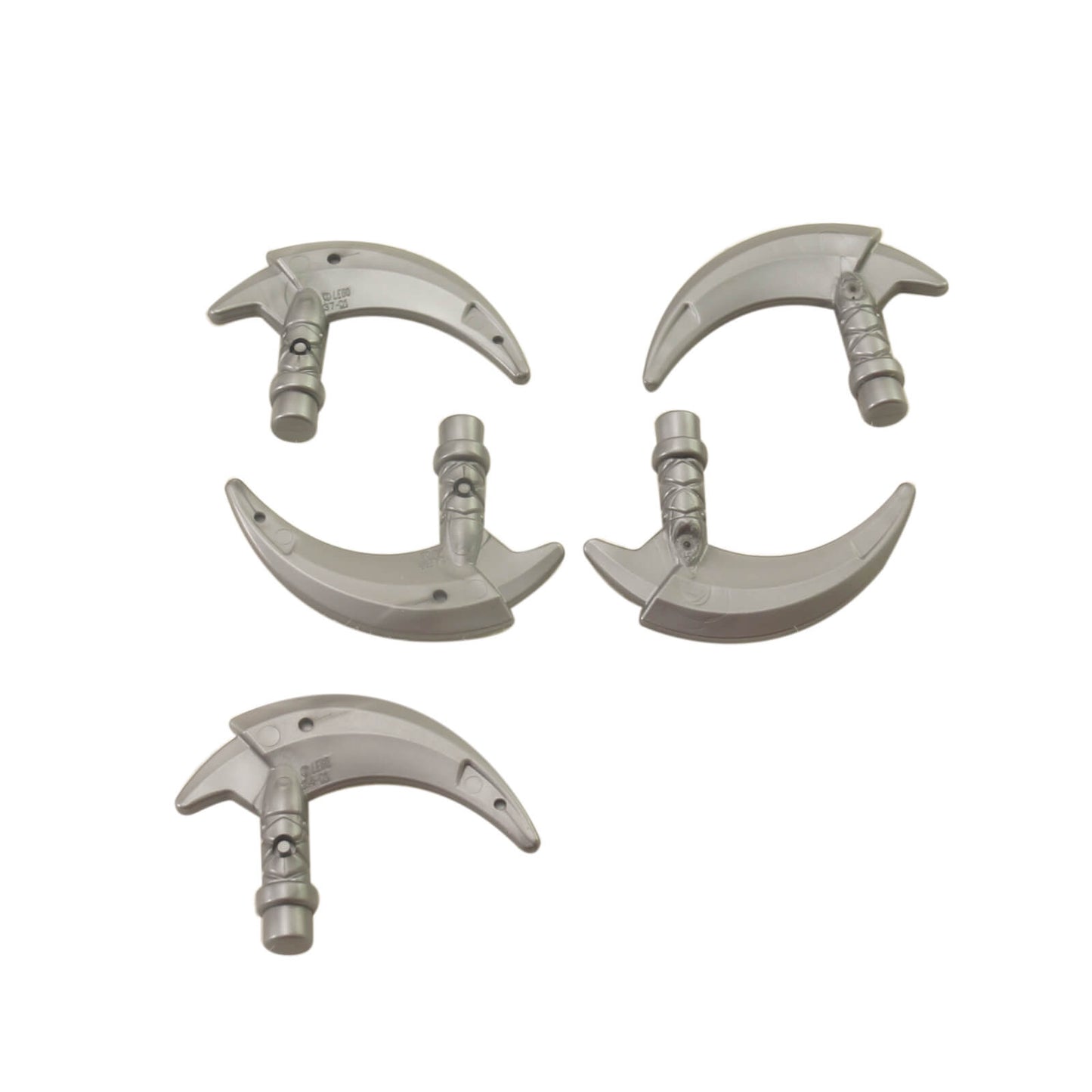 LEGO® minifigure weapon hook with bar 37341d flat silver accessory piece