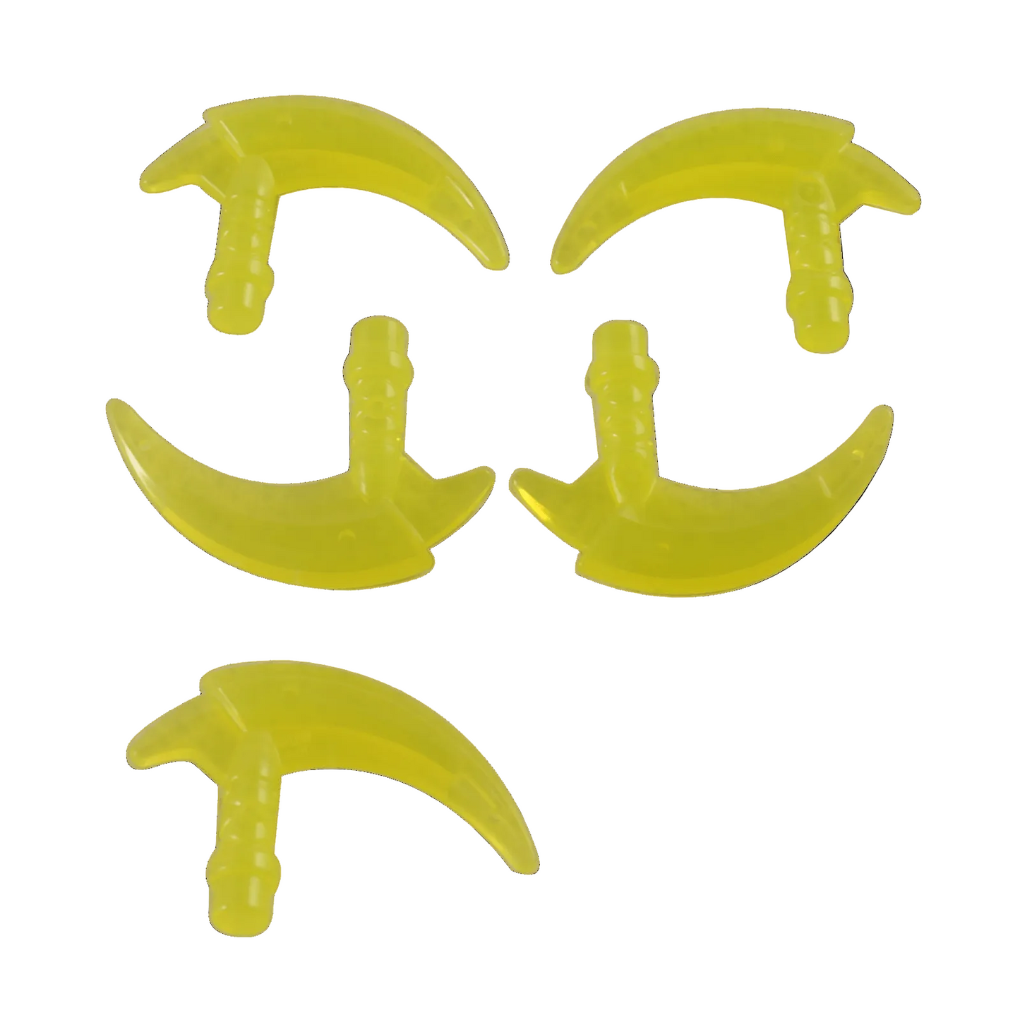 LEGO® minifigure weapon hook with bar 37341d transparent neon green accessory piece