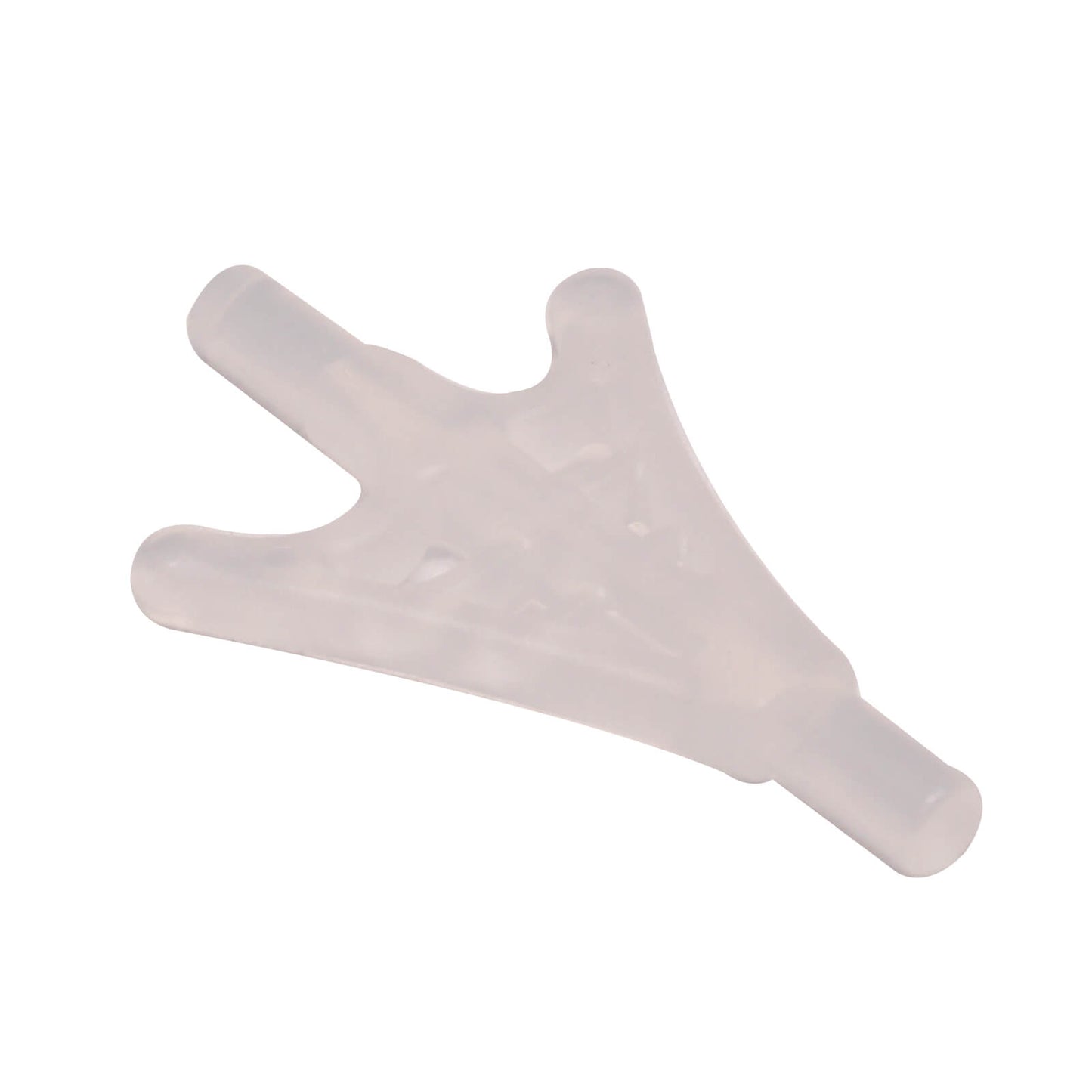 LEGO® web effect piece with dual branches and end bars in trans-clear, webbing accessory part