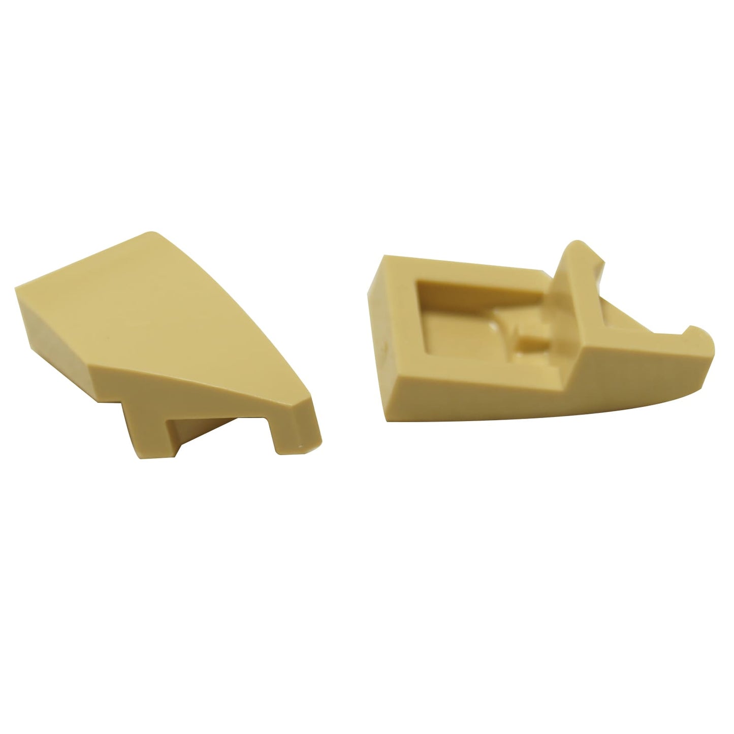 tan LEGO® wedge 2 x 1 x 2/3 right, part 29119, angled plate piece for slopes and structural detail