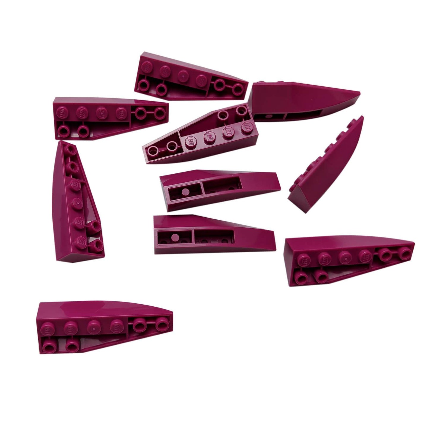 Red LEGO® Wedge 6 x 2 Inverted Right part 41764 magenta