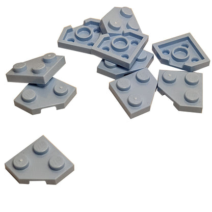 Wedge Plate 2 x 2 Cut Corner in bright light blue LEGO® piece, part 26601, angled corner plate for building detail