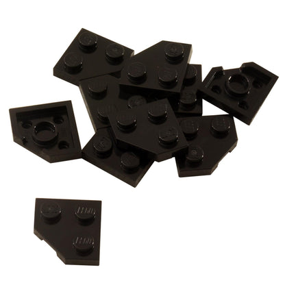 Wedge Plate 2 x 2 Cut Corner in black LEGO® piece, part 26601, angled corner plate for building detail