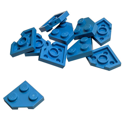 Wedge Plate 2 x 2 Cut Corner in dark azure LEGO® piece, part 26601, angled corner plate for building detail