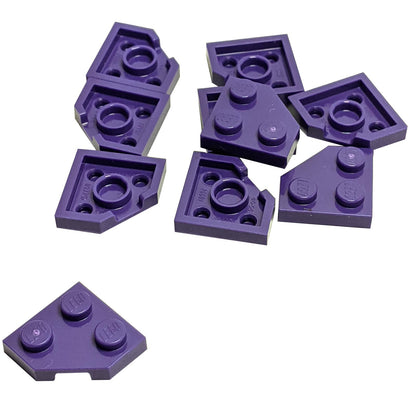Wedge Plate 2 x 2 Cut Corner in dark purple LEGO® piece, part 26601, angled corner plate for building detail